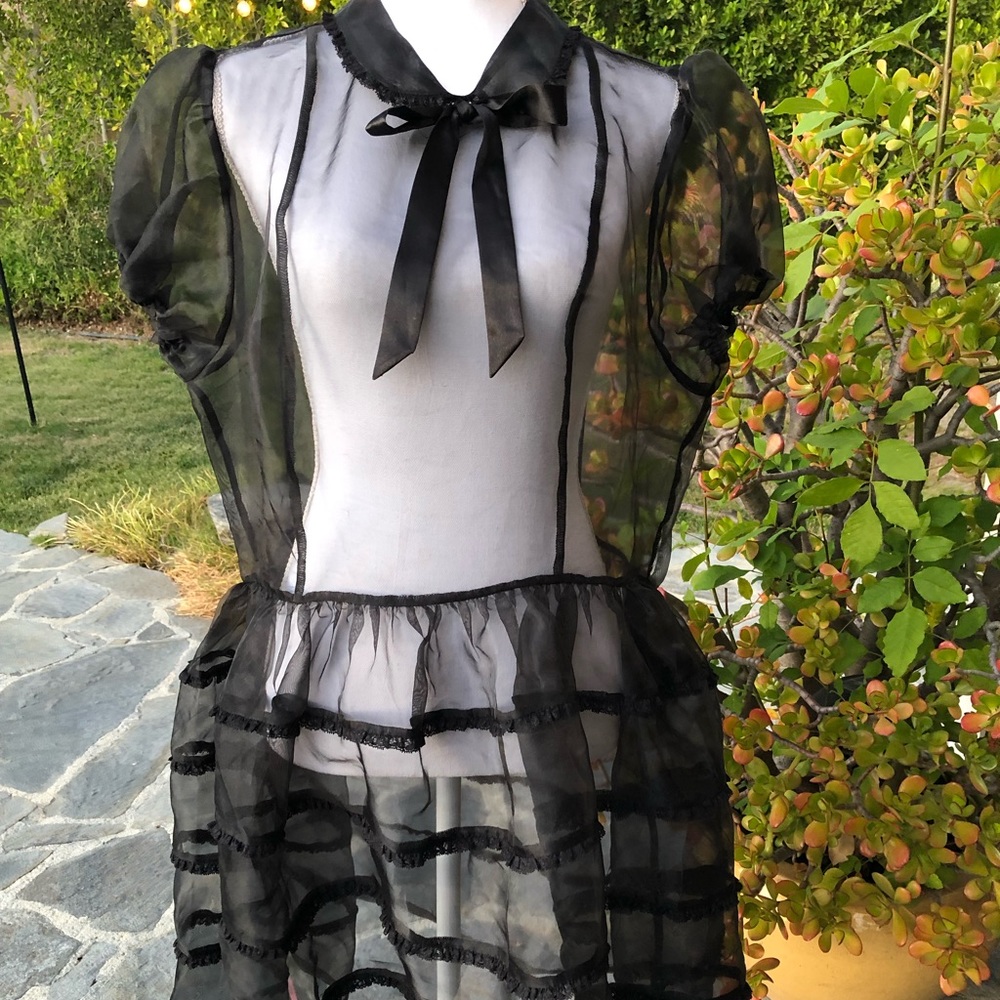 Sheer black XXL DollsKill babydoll dress